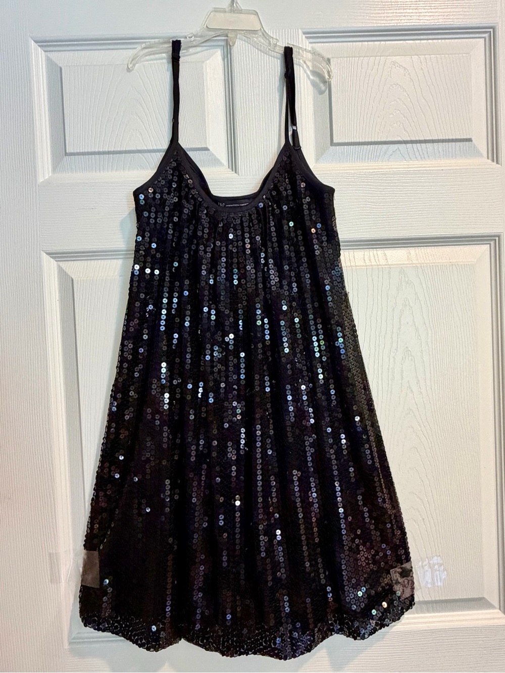 INC International Concepts Black Sequin Tank Dress